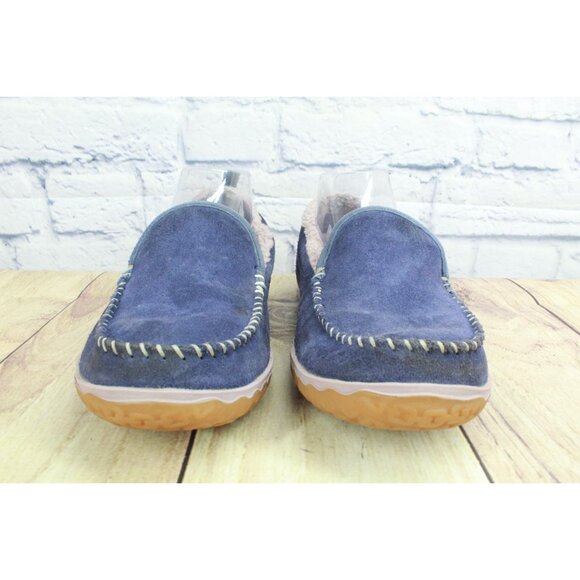 LL Bean Mountain Slippers Moccasin Raw Indigo Size 8 M - Picture 3 of 9
